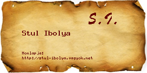 Stul Ibolya névjegykártya